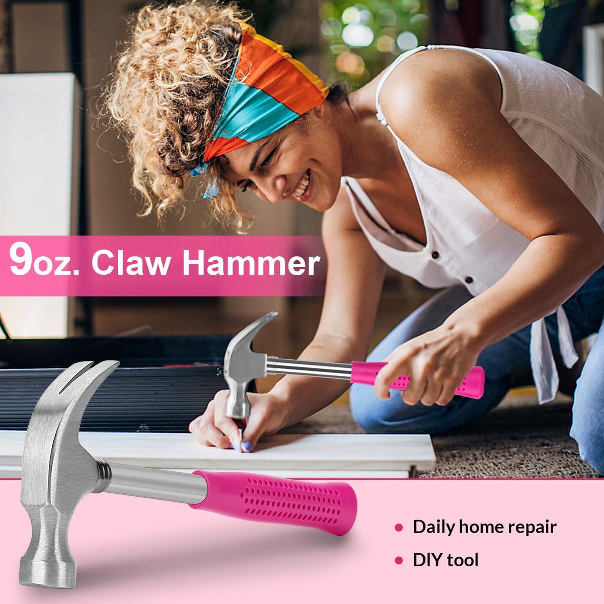 THINKWORK Pink Tool Set - 40 Piece General Household Hand Tool Kit with Storage Toolbox, Small Basic Tool Set Perfect for DIY, Home, Office, Garage and College Dormitory Use - Christmas Gift for Women 🍁 All In One Marketplace Canada