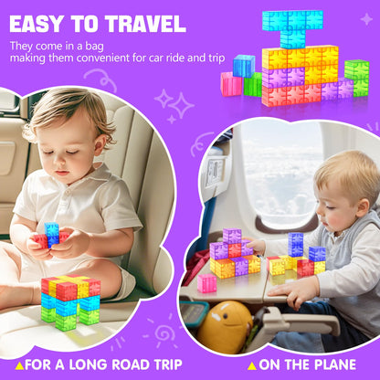 Feoxialy Magnetic Blocks - Clear Magnetic Cubes 1.21 inch, Building Blocks 🍁 All In One Marketplace Canada