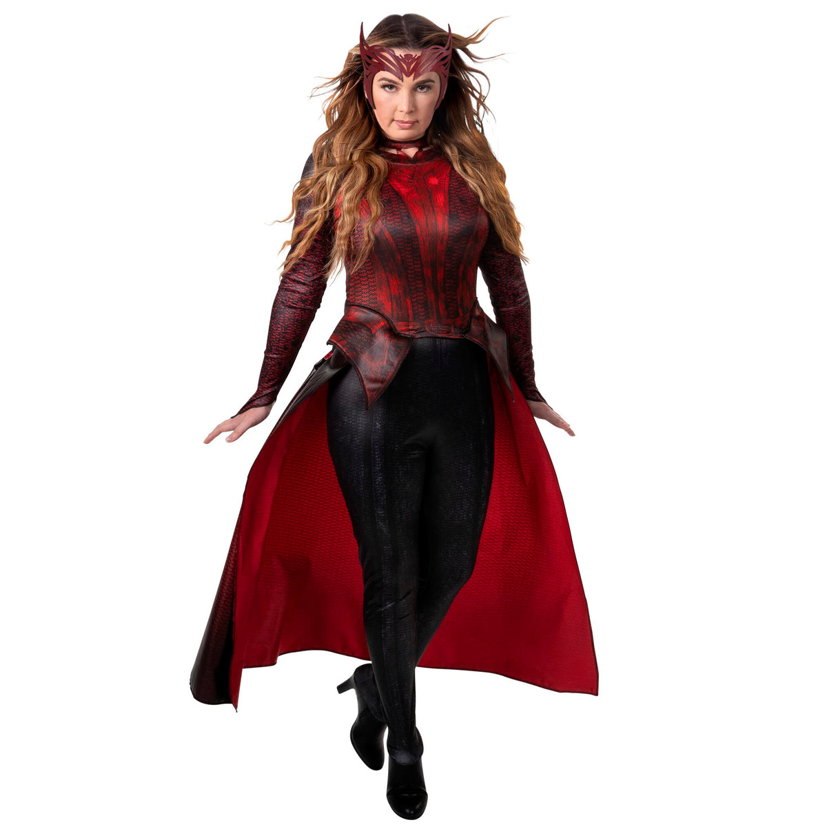 Marvel Adult Scarlet Witch Hero Costume, Womens Halloween Costume - Officially Licensed Large,Red