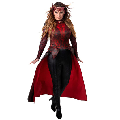 Marvel Adult Scarlet Witch Hero Costume, Womens Halloween Costume - Officially Licensed Large,Red