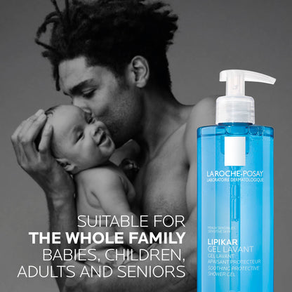 La Roche-Posay Body Wash, Lipikar Cleansing & Moisturizing Gel Body Wash with Shea Butter & Niacinamide for Dry & Sensitive Skin, Soap Free, Paraben Free, 400mL La Roche-Posay