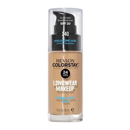 Revlon Colorstay Longwear Makeup Normal/Dry, 240 Medium Beige, 1 fl oz