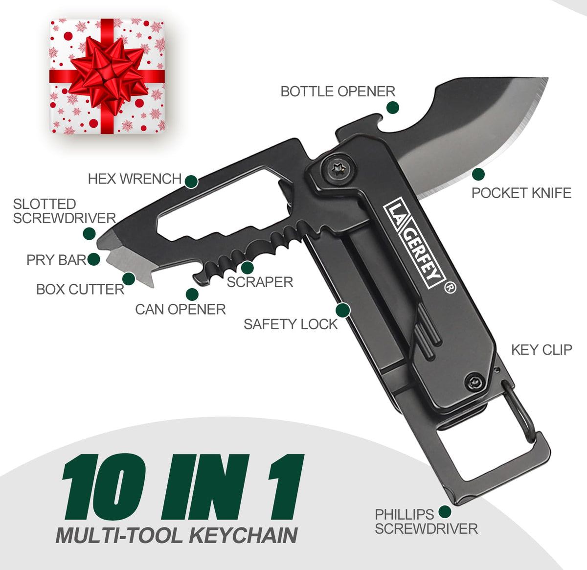 Gifts for Men - Stocking Stuffers for Men, Keychain EDC - Camping Essentials with 1.8inch Blade, Small Multitool - Christmas Birthday Fathers Day Mens Gift Ideas - Camping Stocking Stuffers 🍁 All In One Marketplace Canada