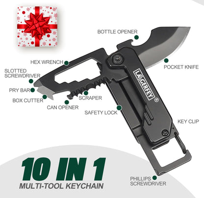 Gifts for Men - Stocking Stuffers for Men, Keychain EDC - Camping Essentials with 1.8inch Blade, Small Multitool - Christmas Birthday Fathers Day Mens Gift Ideas - Camping Stocking Stuffers 🍁 All In One Marketplace Canada