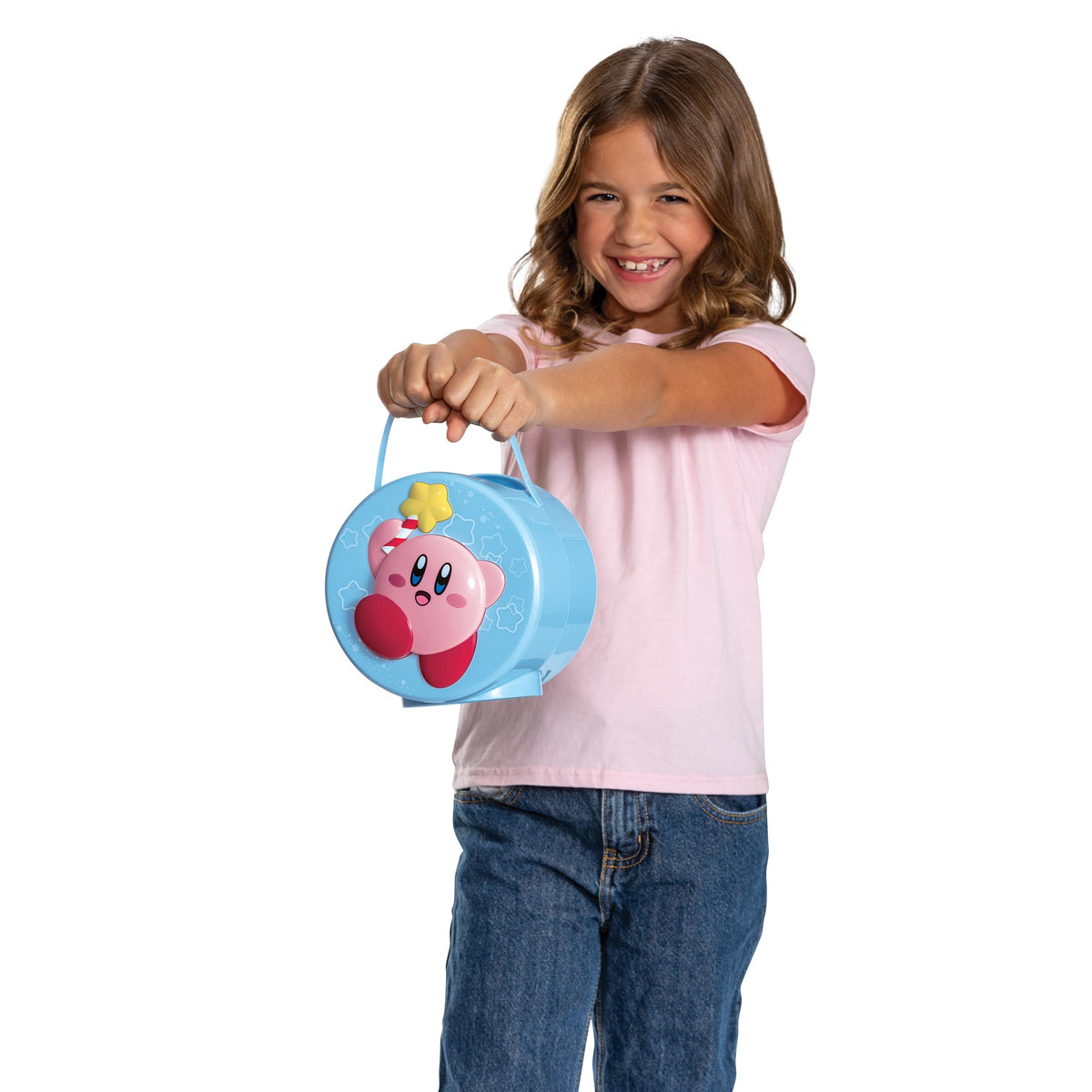 Kirby Trick or Treating Pail, Official Nintendo Kirby Halloween Candy Bucket for Kids, One Size