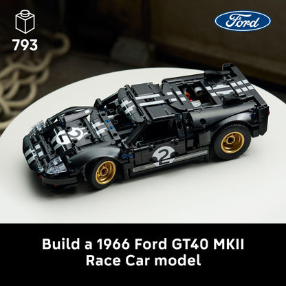 LEGO Technic 1966 Ford GT40 MKII Race Car Building Set for Adults - Collectible Car Toy W/Realistic Functions & Features for Adult Sports Car Fans, Ages 18+ - Gift Idea for Birthdays - 42223 - Available at All In One Marketplace Canada