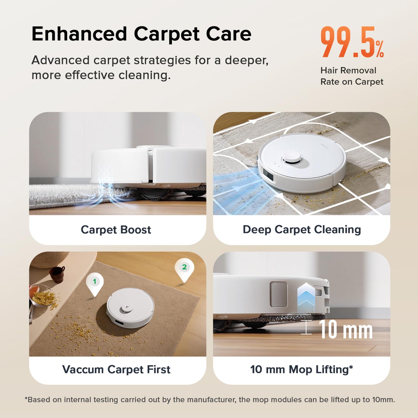 roborock Qrevo Curv S5X Robot Vacuum and Mop, 18,500Pa Suction, Zero-Tangling Design, FlexiArm Side Brush & Mop, Smart Obstacle Avoidance, Self-Washing & Drying, Self-Emptying, Perfect for Carpet - Available at All In One Marketplace Canada