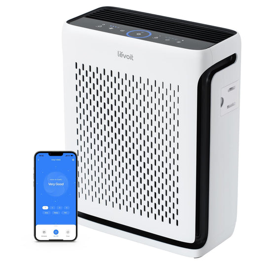 Levoit Air Purifiers for Large Room Home with Washable Filter and Air Quality Monitor, AHAM VERIFIDE, HEPA Sleep Mode and Auto Mode, Removes Pet Hairs, Allergies, Pollen, Smoke, Dust, Vital100S-P - Available at All In One Marketplace Canada