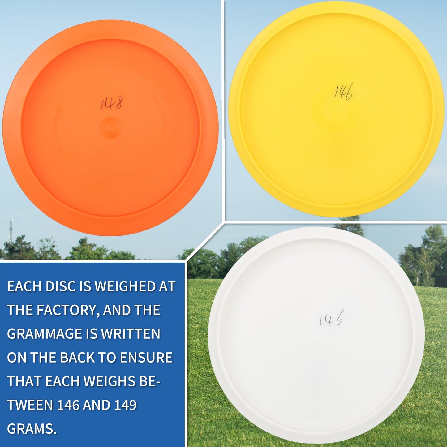 HIAARO Disc Golf Starter Discs Set | U.S. Landmark Series | 150 Class, 145-150g | PDGA Approved | Include 2*Driver 2*Mid-Range 2*Putter 1*Mini Marker - Available at All In One Marketplace Canada