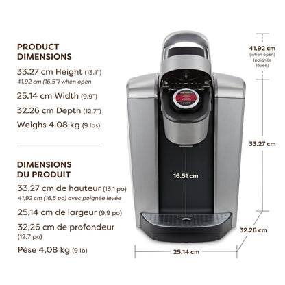 Keurig K-Elite Single Serve K-Cup Pod Coffee Maker, With Iced Brew Functionality And Quiet Brew Technology, Brushed Silver - Available at All In One Marketplace Canada