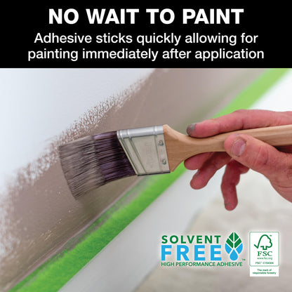 FROGTAPE Multi-Surface Painter's Tape with PAINTBLOCK, Medium Adhesion, 1.41 Inches x 60 Yards, Green, 4 Rolls (240660) Frog Tape