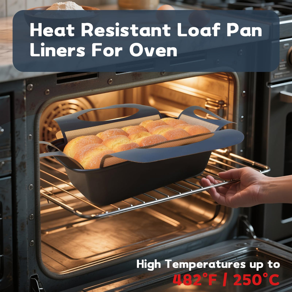 Silicone Bread Loaf Pan Liners: 2 Pack Bread Sling Mat for Baking 2lb Pan 🍁 All In One Marketplace Canada