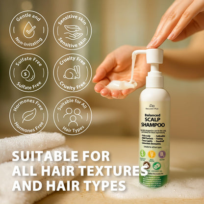 Folliculitis Shampoo Seborrheic Dermatitis Psoriasis Shampoo: Scalp Dandruff, Dry Scalp & Flake Control — Sulfate-Free, Nourishing with Salicylic Acid, Piroctone Olamine, Rice Water, Rosemary Oil 260ml - Available at All In One Marketplace Canada