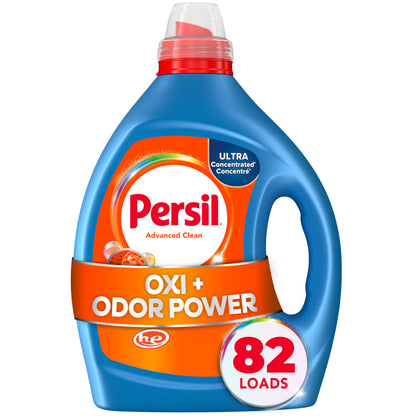 Persil 2X Concentrated Liquid Laundry Detergent, Oxi+Odor, 2.43L/82 Loads