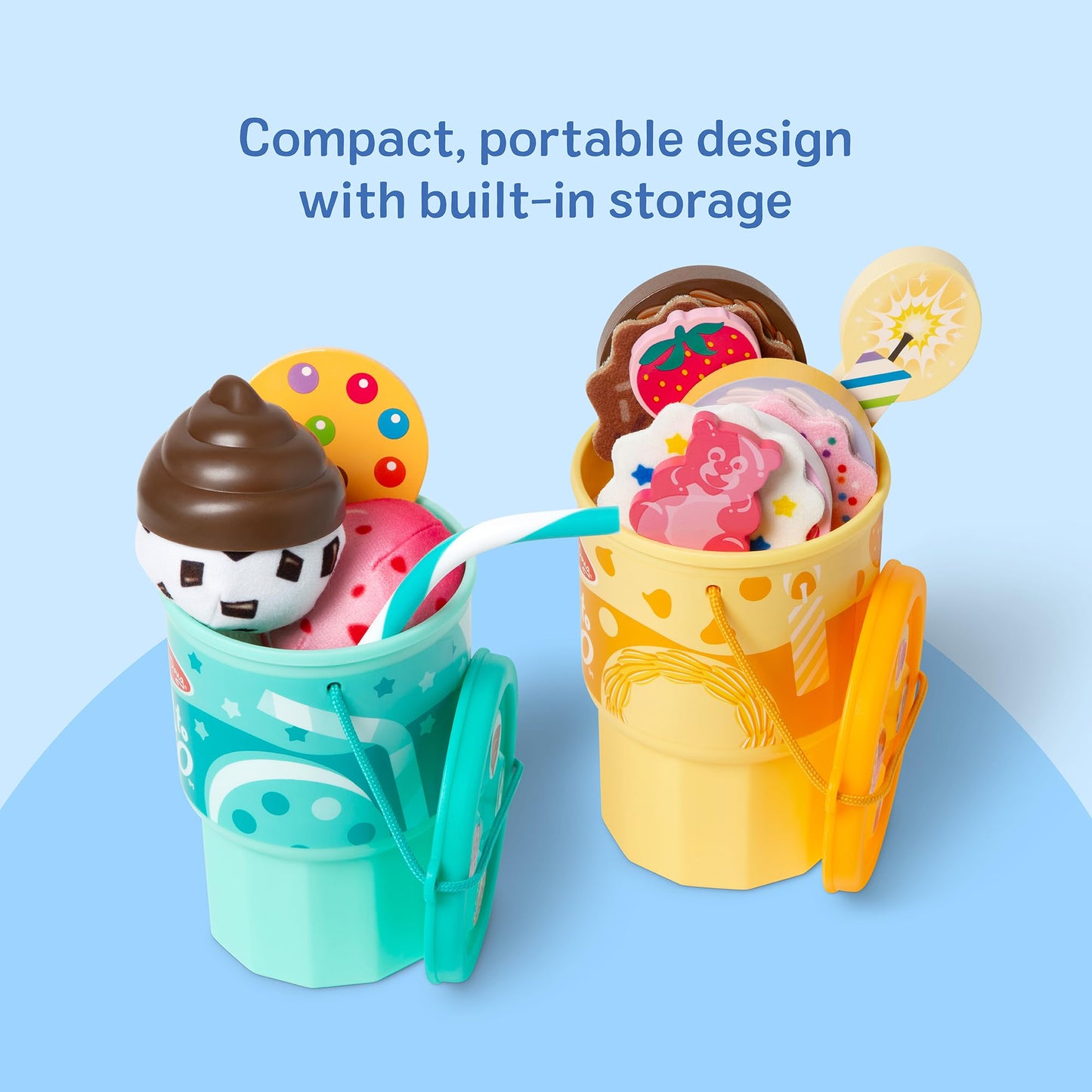 Melissa & Doug Play to Go Food Cups 2-Pack Toy Bundle Melissa & Doug