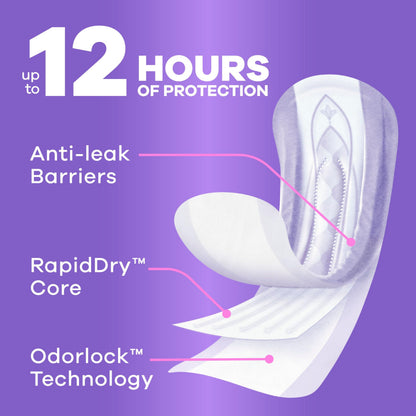 Always Discreet Adult Incontinence Pads for Women, Moderate Absorbency, Long Length, Postpartum Pads, 162 Count 🍁 All In One Marketplace Canada