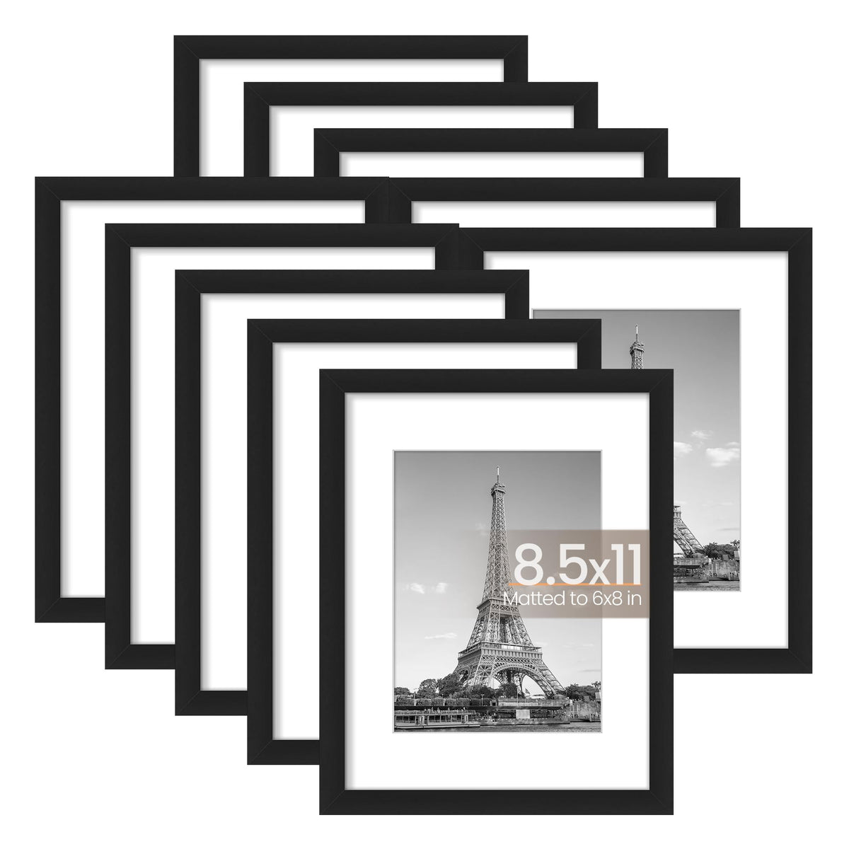upsimples 8.5x11 Picture Frame Set of 10, Black 🍁 All In One Marketplace Canada