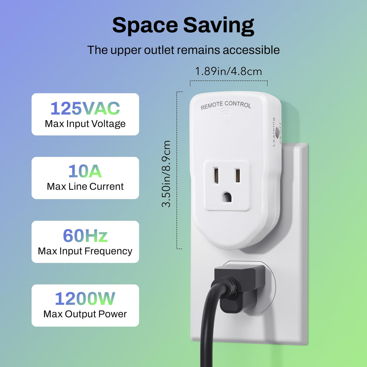 BN-LINK Wireless Remote Control Electrical Outlet Switch for Lights, Fans, Christmas Lights, Small Appliance, Long Range White (Learning Code, 3Rx-1Tx) 1200W/10A 🍁 All In One Marketplace Canada