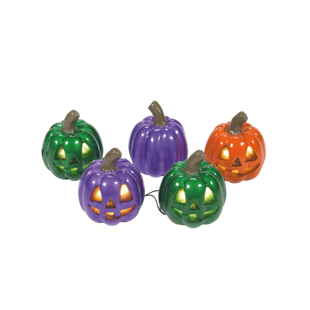 Department 56 Village Halloween Accessories, guirlande lumineuse de citrouilles brillantes, figurine éclairée, 61 cm, multicolore