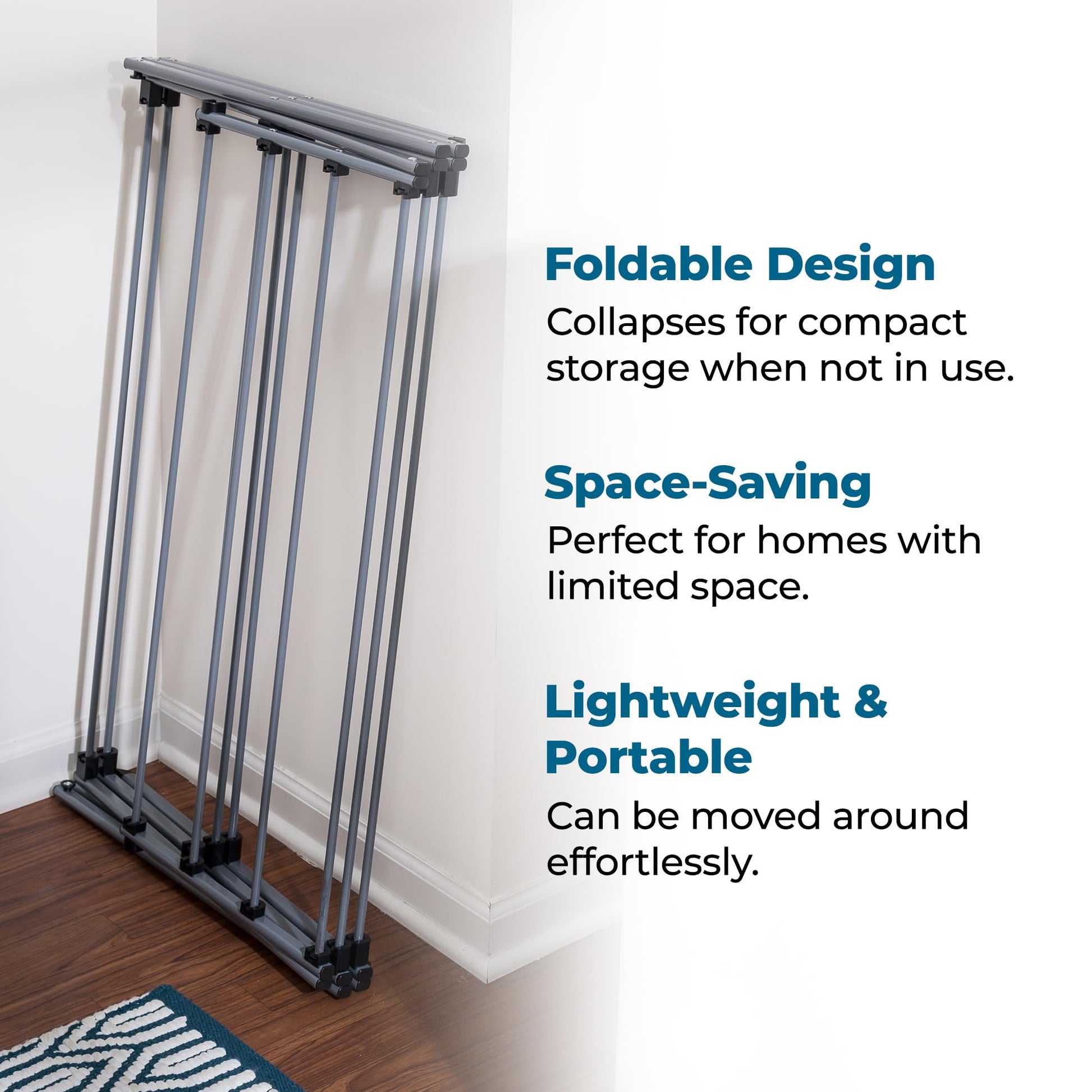 Honey-Can-Do Oversize Collapsible Clothes Drying Rack DRY-09066 Silver, 50 lbs Honey-Can-Do