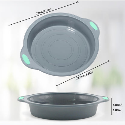 To encounter 9 Inch Silicone Round Cake Pans with Metal Frame, 2 Pack 🍁 All In One Marketplace Canada