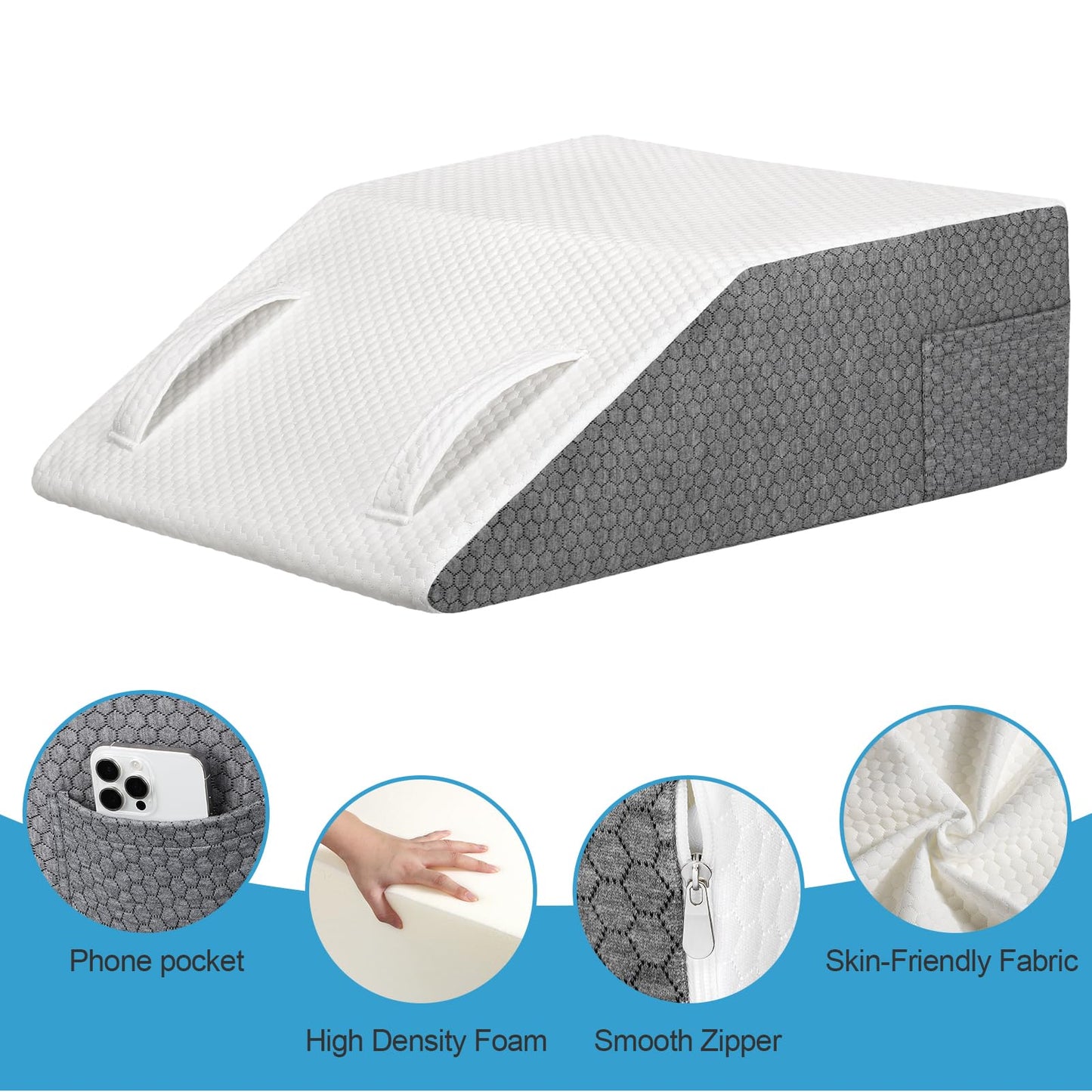 Ceecysaa Leg Elevation Pillow for Bed,20cm Height High-Density Foam Pillow 🍁 All In One Marketplace Canada Ceecysaa