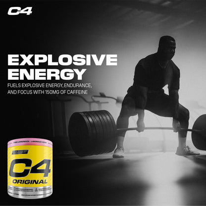 Cellucor C4 Original Pre Workout Powder - Sugar Free Preworkout Energy for Men & Women - 150mg Caffeine, Beta Alanine, Creatine - Pink Lemonade, 60 Servings Cellucor