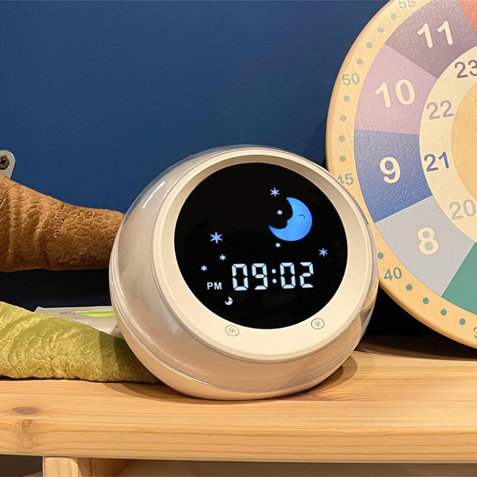 I.Code Sun & Moon Rise Kids Alarm Clock, Children's Sleep Trainer, Sleep Sound Machine, Wake Up Light & Night Light, Teach Kids Day & Night - Available at All In One Marketplace Canada