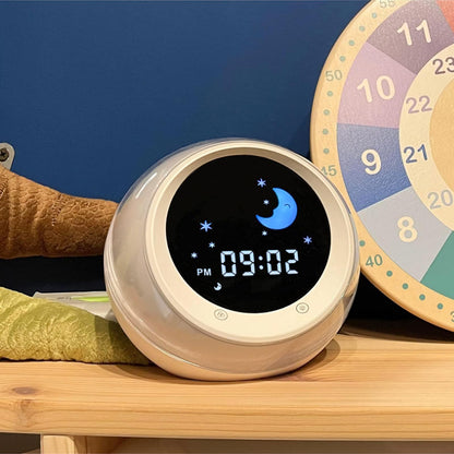 I.Code Sun & Moon Rise Kids Alarm Clock, Children's Sleep Trainer, Sleep Sound Machine, Wake Up Light & Night Light, Teach Kids Day & Night - Available at All In One Marketplace Canada