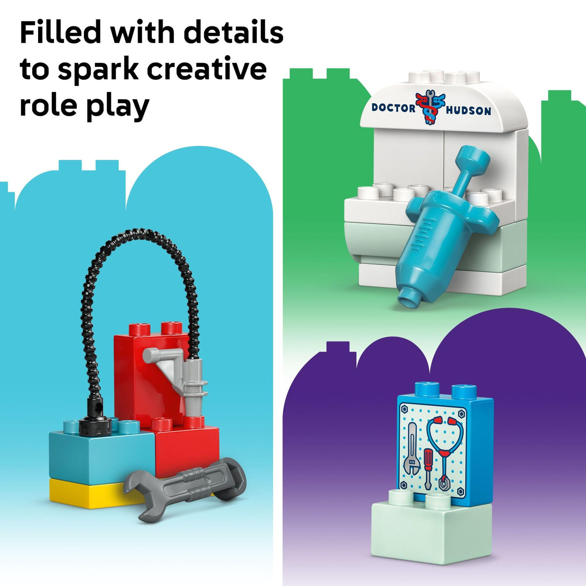 LEGO DUPLO │ Disney and Pixar Cars McQueen’s Visit to Doc’s Garage, Buildable Toddler Toy Inspires Creative Play, Building Set for Preschoolers Aged 2 Plus Who Love Vehicle Playsets 10456