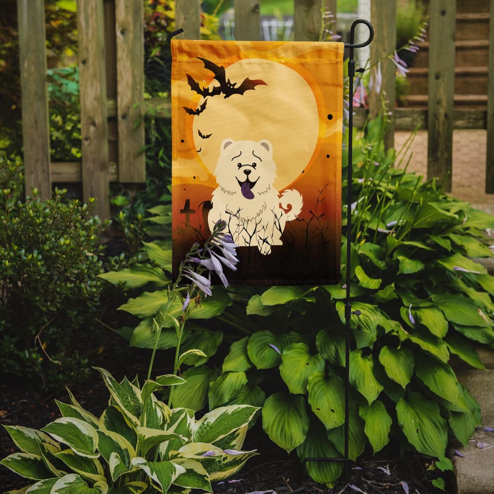 Caroline's Treasures BB4406GF Drapeau de jardin Halloween Chow Chow blanc, petit, multicolore
