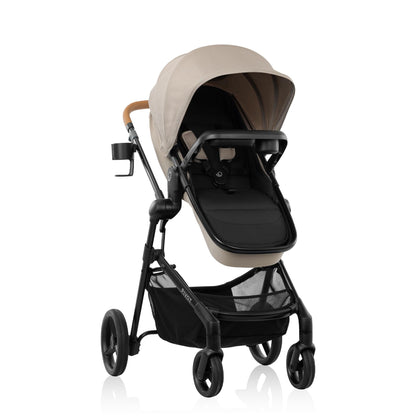 Evenflo Pivot NXT Travel System with LiteMax NXT Infant Car Seat - Latte Tan