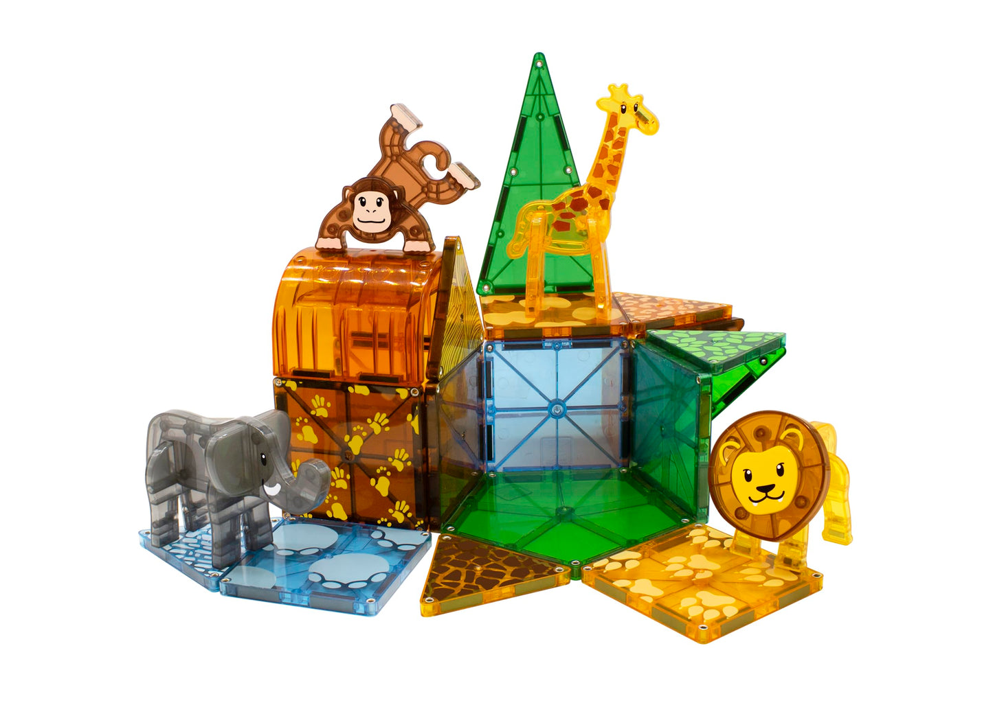 MAGNA-TILES Safari Animals 25-Piece Magnetic Construction Set, The Original Magnetic Building Brand Magna Tiles