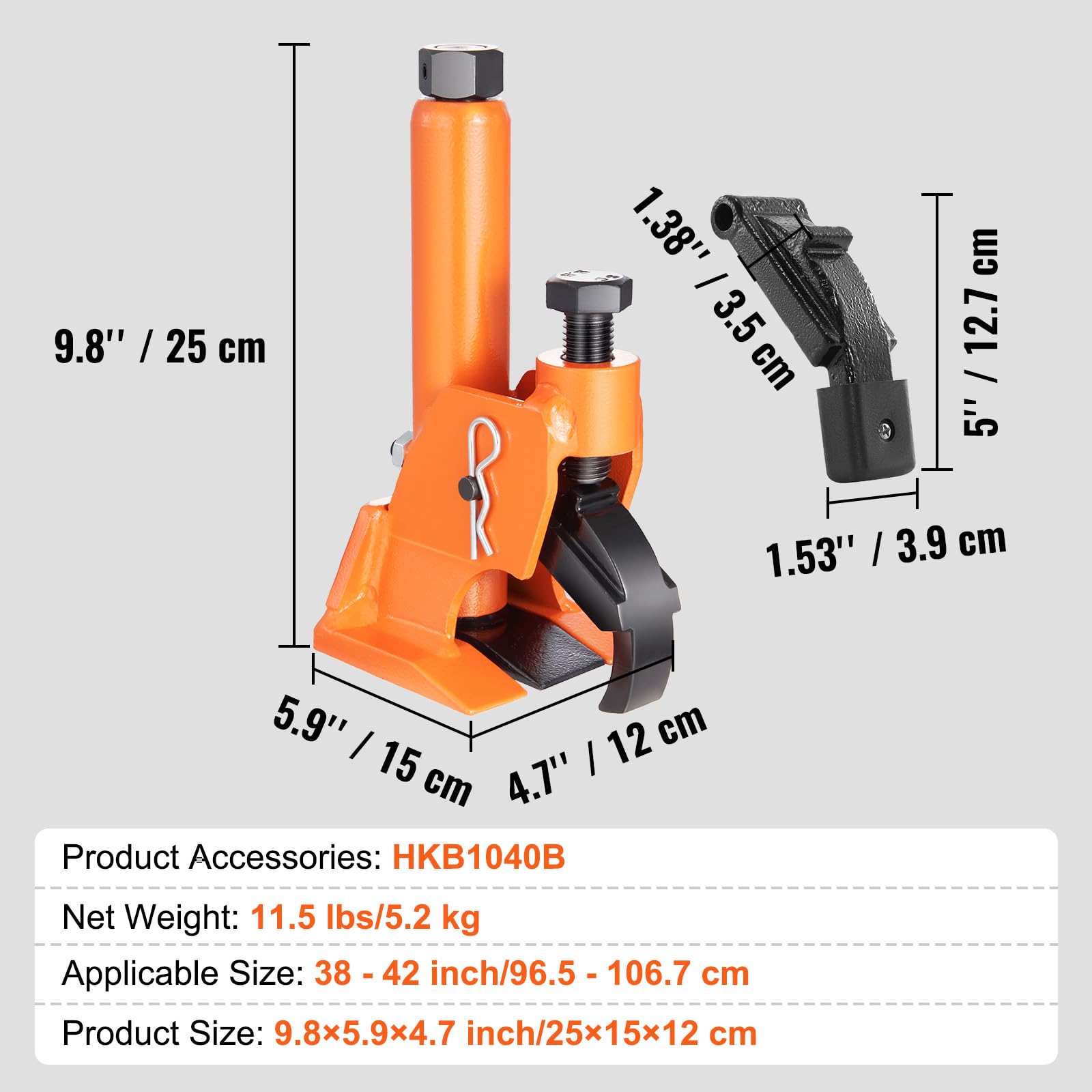 VEVOR Manual Tire Bead Breaker, 38"-42" Tires Changer Tool with Rubber Pad, Protect Aluminum Alloy Hubs, Easy-Operated Tire Repair Tool for ATVs/UTVs, Tractors, Trucks, Cars, Heavy Duty Tires VEVOR