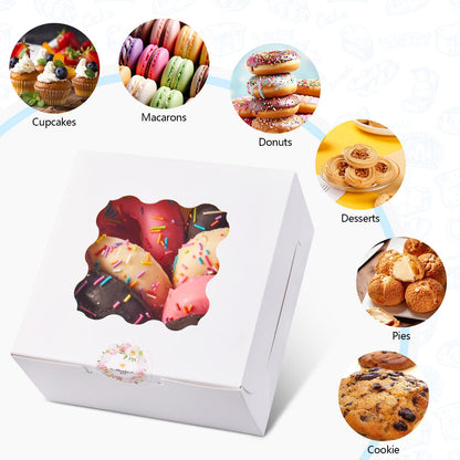 YODYZJ Cookie Boxes with Window, Pack of 20, 6x6x3 Inches 🍁 All In One Marketplace Canada