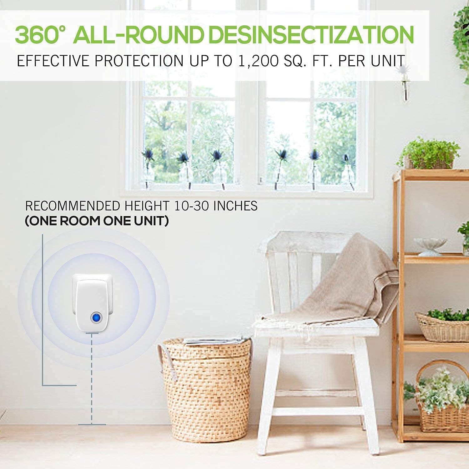 Pest Control Repeller, Plug-in Pest Control Repellent for Mouse, Insect, Cockroach, Mice, Spider, Bug, Ant, Mosquito, Rodent & Rats Indoor Use Repeller 6 Packs - Available at All In One Marketplace Canada