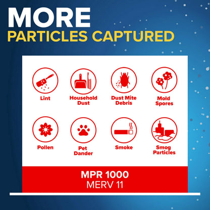 Filtrete 16x20x1 Furnace Filter, MPR 1000, MERV 11, Healthy Living Ultimate Allergen 3-Month Pleated 1-Inch Air Filters, 6 Filters 🍁 All In One Marketplace Canada