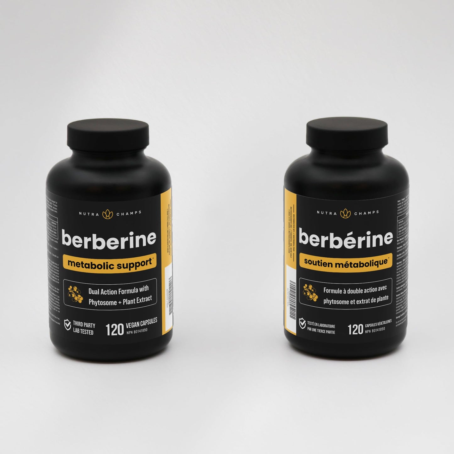 Berberine 1200mg Complex – 120 Count - Highest Purity 97% Berberine HCl + Patented Berbevis Phytosome for Max Absorption – Ultra Strength Capsules With Grape Seed Extract - Berberine Supplement Supports Glucose Metabolism & Healthy Blood Sugar Levels - Available at All In One Marketplace Canada