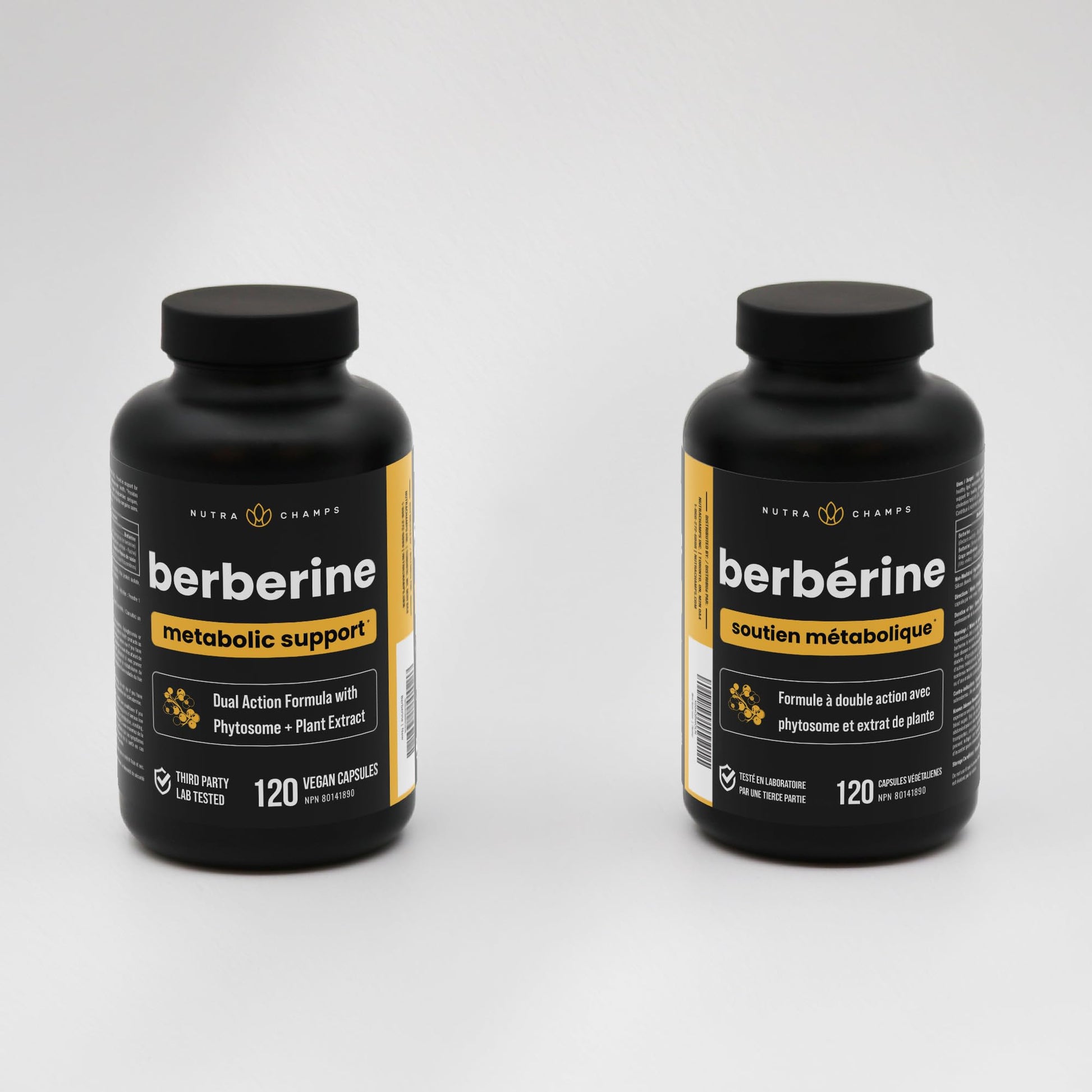 Berberine 1200mg Complex – 120 Count - Highest Purity 97% Berberine HCl + Patented Berbevis Phytosome for Max Absorption – Ultra Strength Capsules With Grape Seed Extract - Berberine Supplement Supports Glucose Metabolism & Healthy Blood Sugar Levels - Available at All In One Marketplace Canada