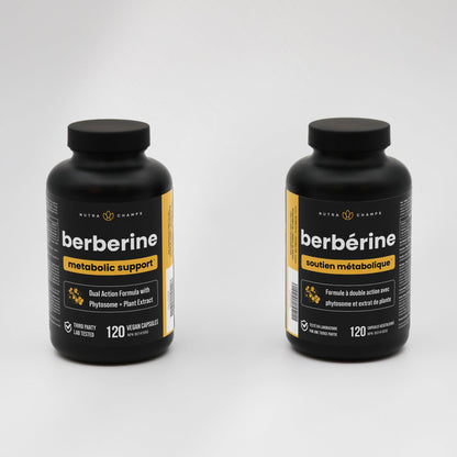 Berberine 1200mg Complex – 120 Count - Highest Purity 97% Berberine HCl + Patented Berbevis Phytosome for Max Absorption – Ultra Strength Capsules With Grape Seed Extract - Berberine Supplement Supports Glucose Metabolism & Healthy Blood Sugar Levels - Available at All In One Marketplace Canada