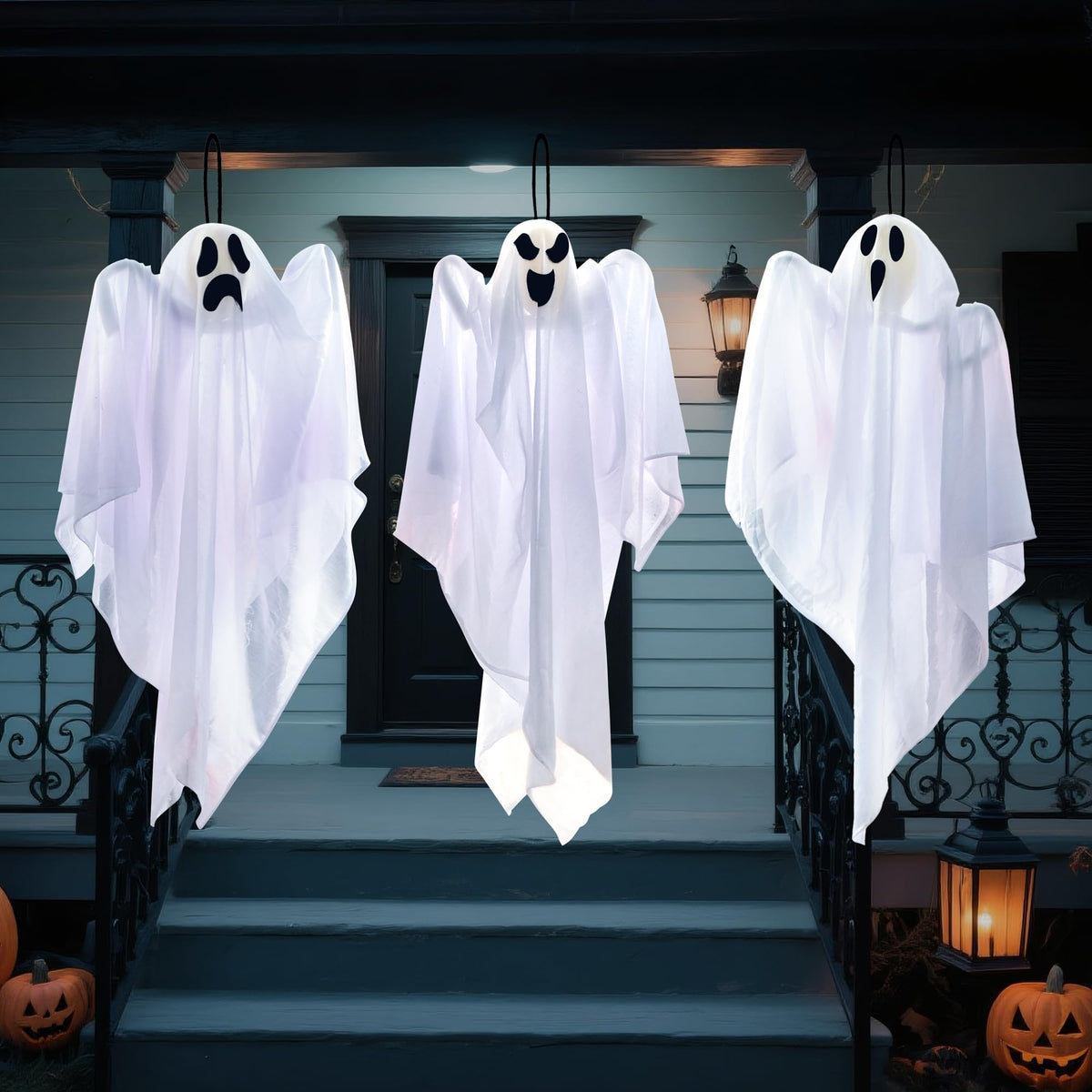 JOYIN 3 PCS Halloween Party Decorations 27.5" Hanging Ghosts, Cute Flying Ghosts for Front Yard Patio Lawn Garden Party Décor and Holiday Decorations 🍁 All In One Marketplace Canada