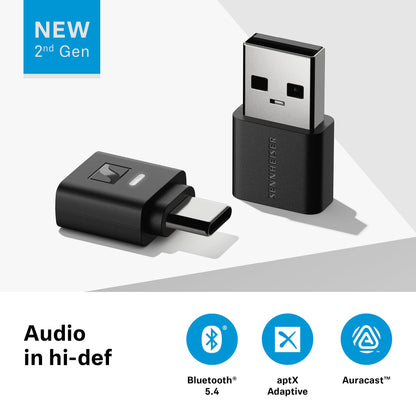 Sennheiser BTD 700 Dongle, Auracast, Low Latency, Bluetooth, USB-C, USB -A Sennheiser