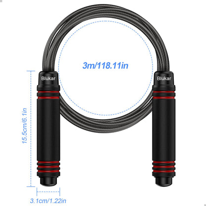 Blukar Jump Rope, Speed Skipping Jumping Rope Tangle-free Adjustable