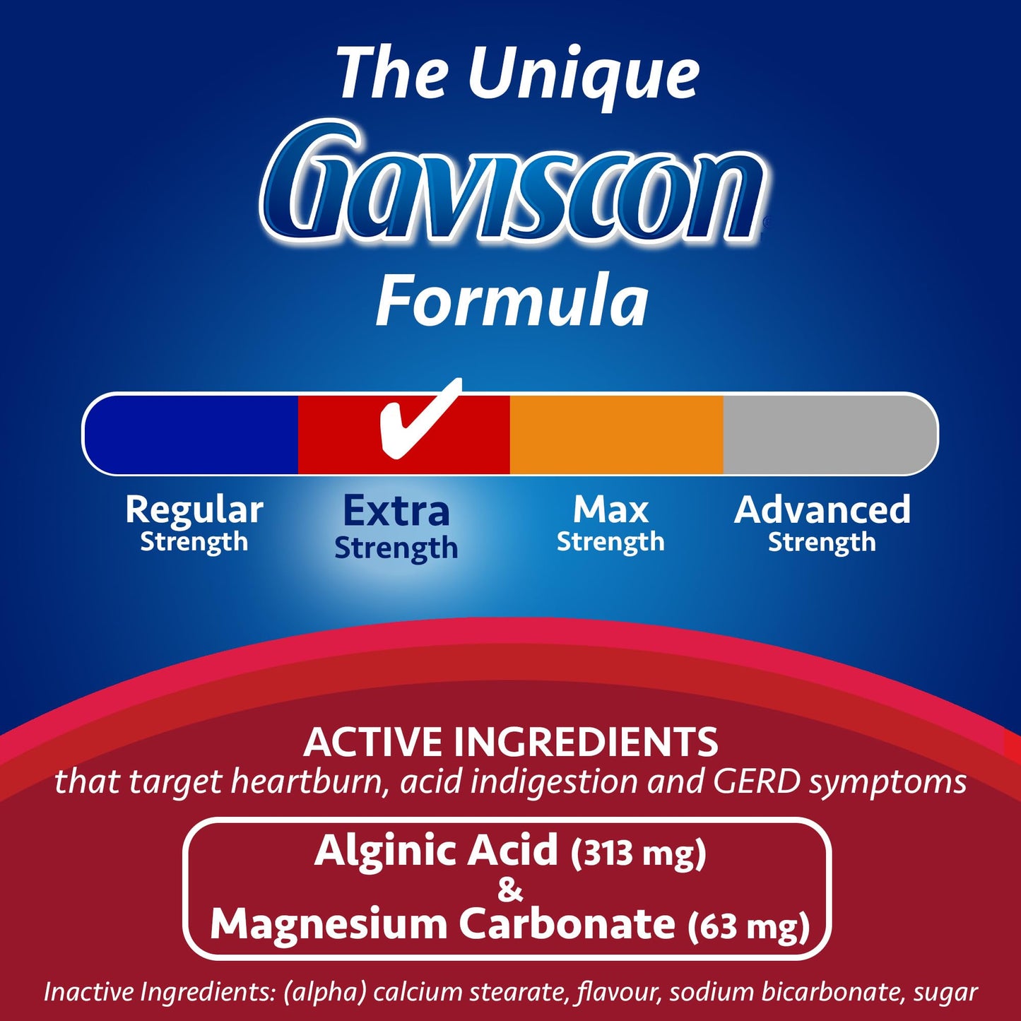 Gaviscon Extra Strength Tablets - 60 Count - Chewable Foaming Antacid Tablets for Day and Night Heartburn Relief, Acid Reflux and GERD relief, Butterscotch - Free of Aluminum, Lactose and Gluten 🍁 All In One Marketplace Canada