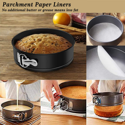 Springform Pan, 9 Inch Springform Pan Nonstick Leakproof Cake Pan Cheesecake Pan with 50 Pcs Parchment Paper Liners - Fits 6 Qt 8 Qt Pressure Cooker 🍁 All In One Marketplace Canada