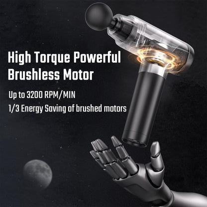 cotsoco Massage Gun Deep Tissue, Muscle Massage Gun with 9 Attachment Heads 20 Speeds & Silent Brushless Motor Cordless, Handheld Percussion Back Massager Gun for Athletes, Mothers Day Gifts for Mom Dad Women Men (Black) - Available at All In One Marketplace Canada