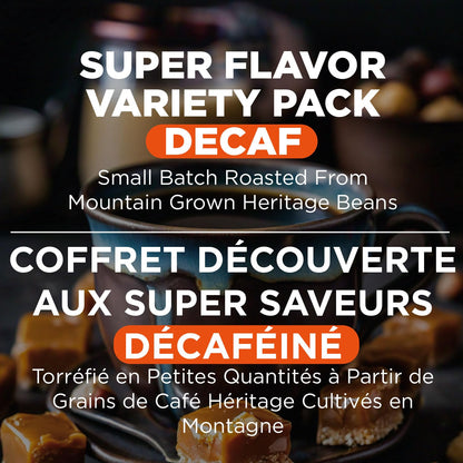 Maud's Decaf Coffee Pods Variety Pack - 80 Count, 14 Assorted Flavors, 100% Arabica Beans, Compatible with Single Serve Brewers