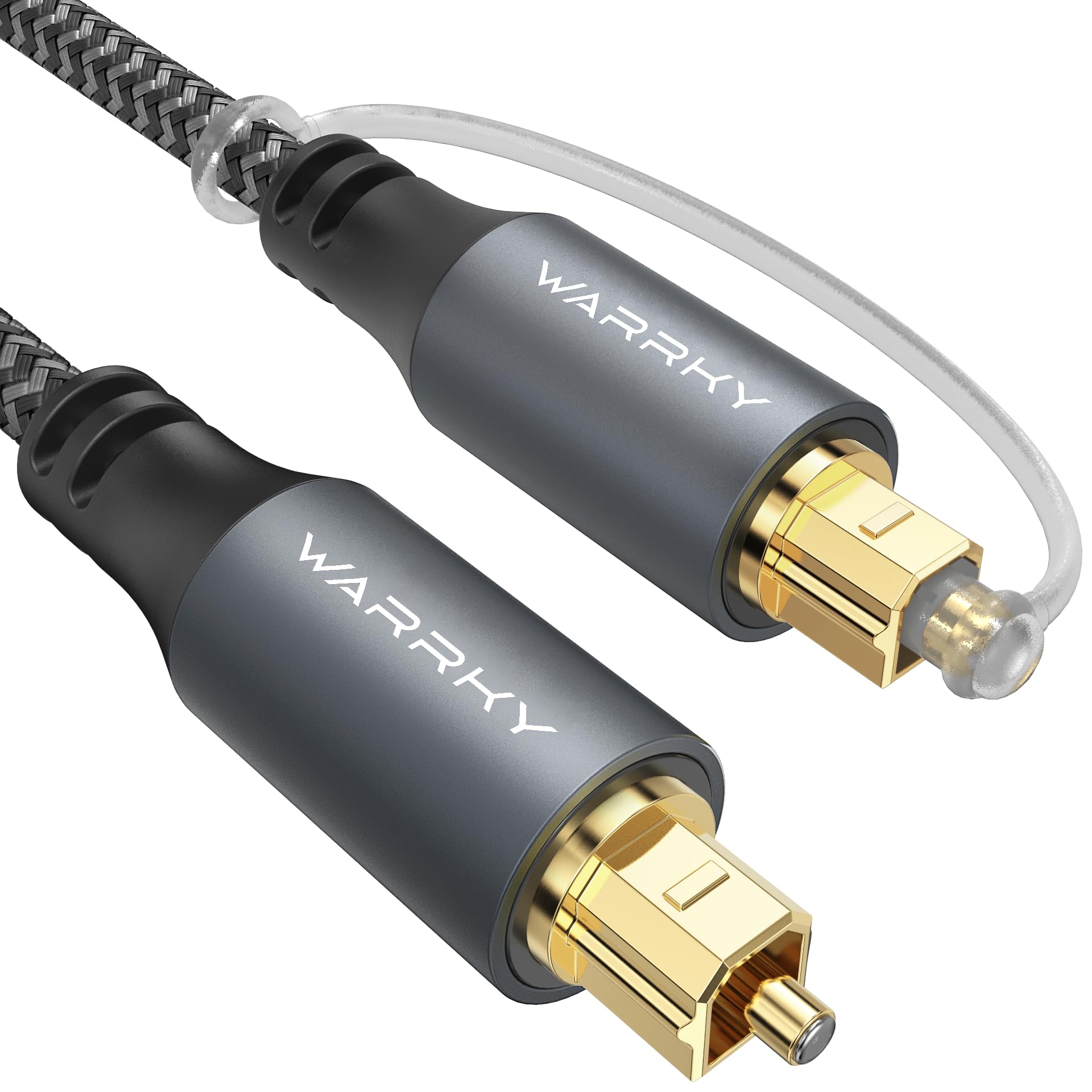 WARRKY Optical Audio Cable for Home Theater [Nylon Braided,Aluminium Case]