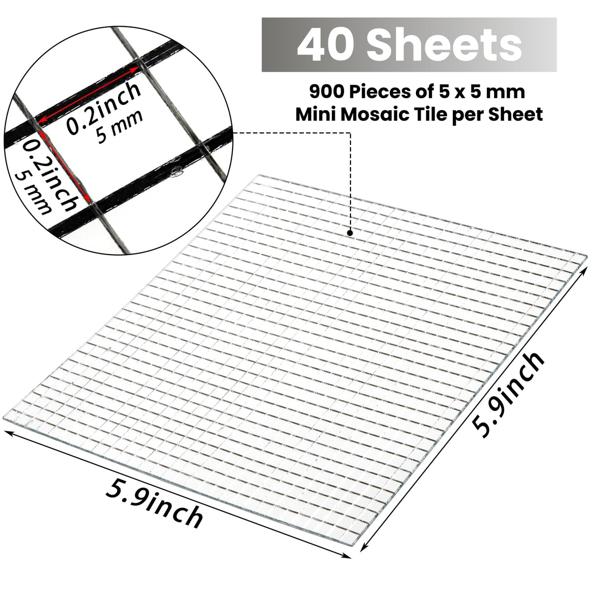 SOUJOY 36000 Pieces Mirror Mosaic Tiles, 5 x 5 mm Self Adhesive Mirror Stickers, Real Glass Mini Square Mirrors, Disco Ball Stickers for Crafts DIY Home Decorations, Christmas 🍁 All In One Marketplace Canada
