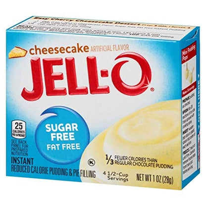 Jell-O Sugar-Free Cheesecake Instant Pudding & Pie Filling, 1 oz (Pack of 6)